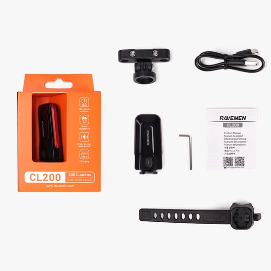 Ravemen CL200 Achterlicht - Fietsverlichting - 200 Lumen — afbeelding 2