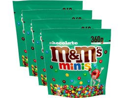 M&M'S Chocolate Minis - Multipack - Melk Chocolade Snoepjes - 1440g (4x360g)