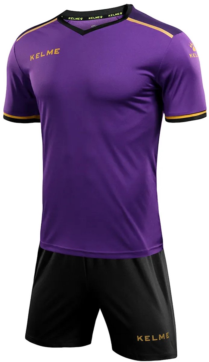 Kelme Segovia Korte Mouw Set Zwart,Paars 10 Years Kinderen