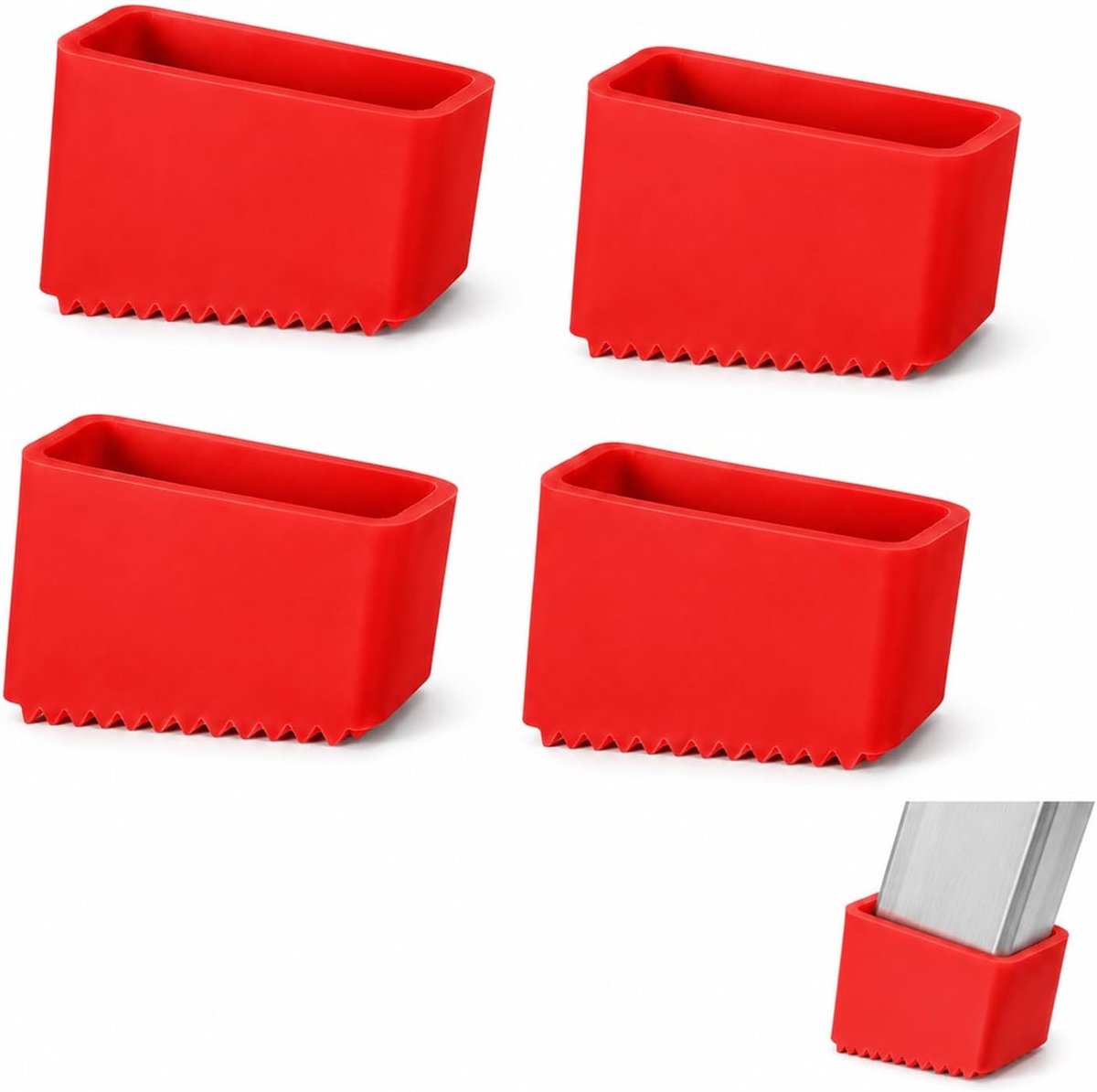 Laddervoetjes - Rood - Rubber - Universele Antislip Beschermkappen voor Ladders