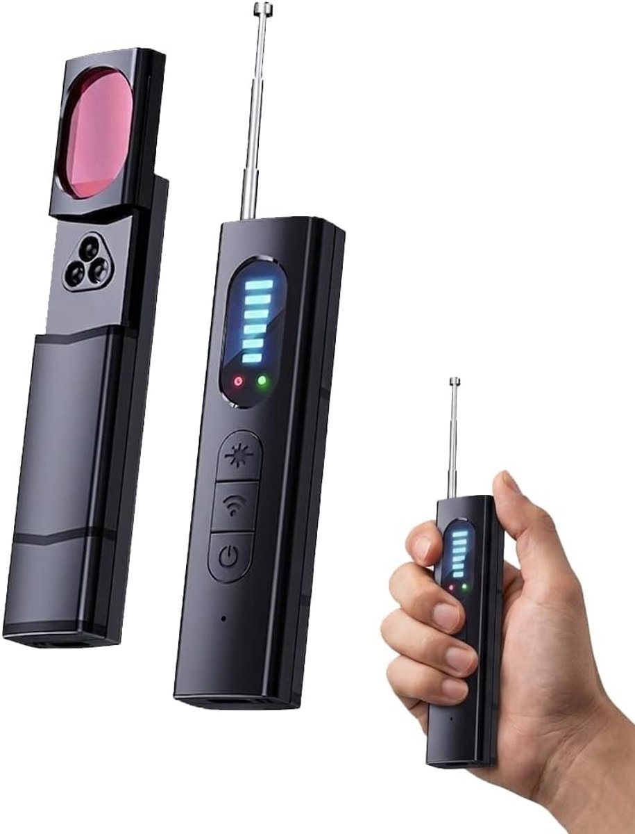 Verborgen Camera Detector - Draagbare RF Afluisterdetector - Anti spy verborgen Camera Detector - GPS tracker - Anti Spy Finder - Draadloze Signaal Detector - Infrarood Privacy Scanner - Draadloos Afluisterapparaat - voor hotels, kantoren, badkamers