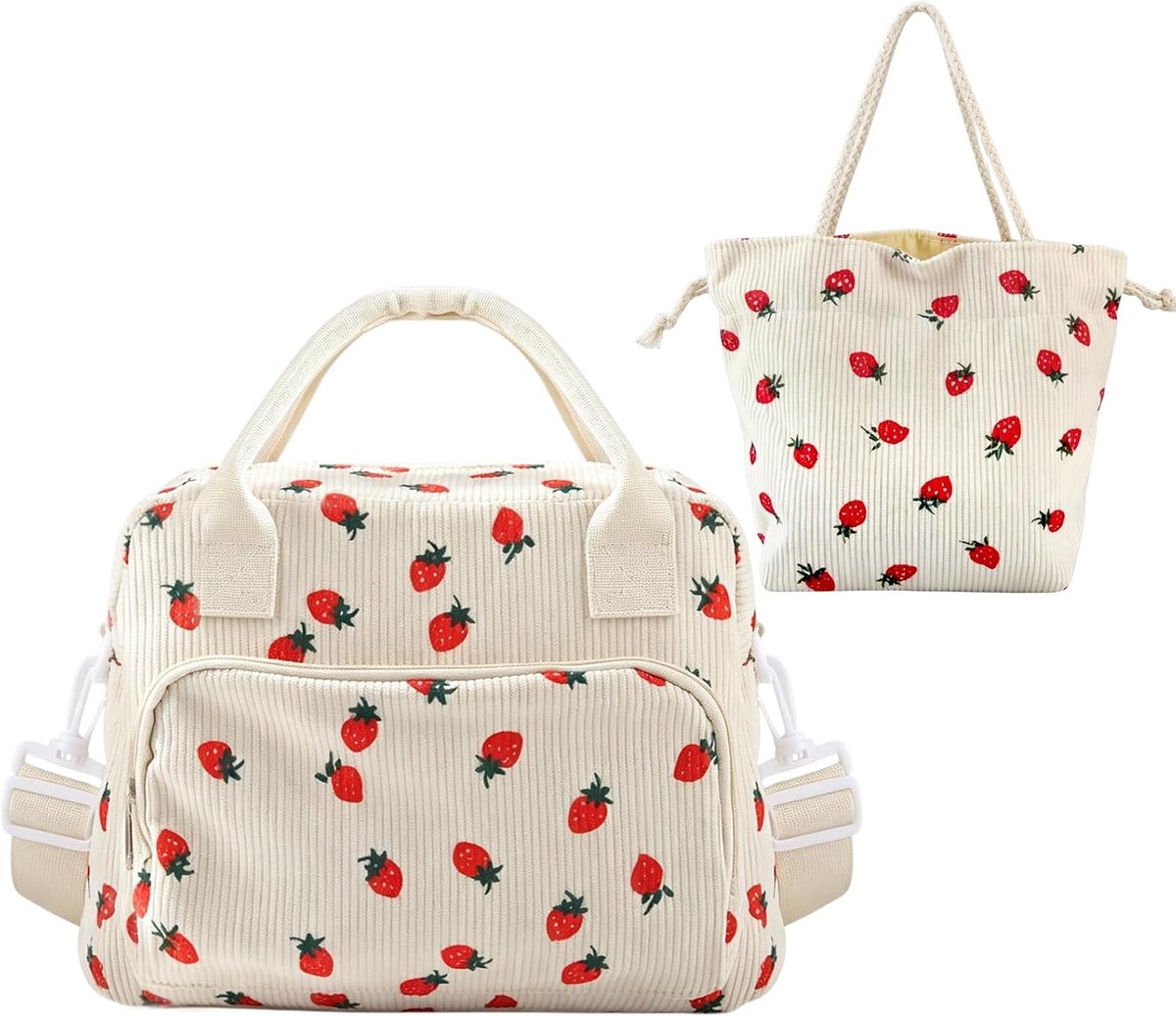 2 stuks lunchtas voor dames, grote lunchbox - ShopVlot