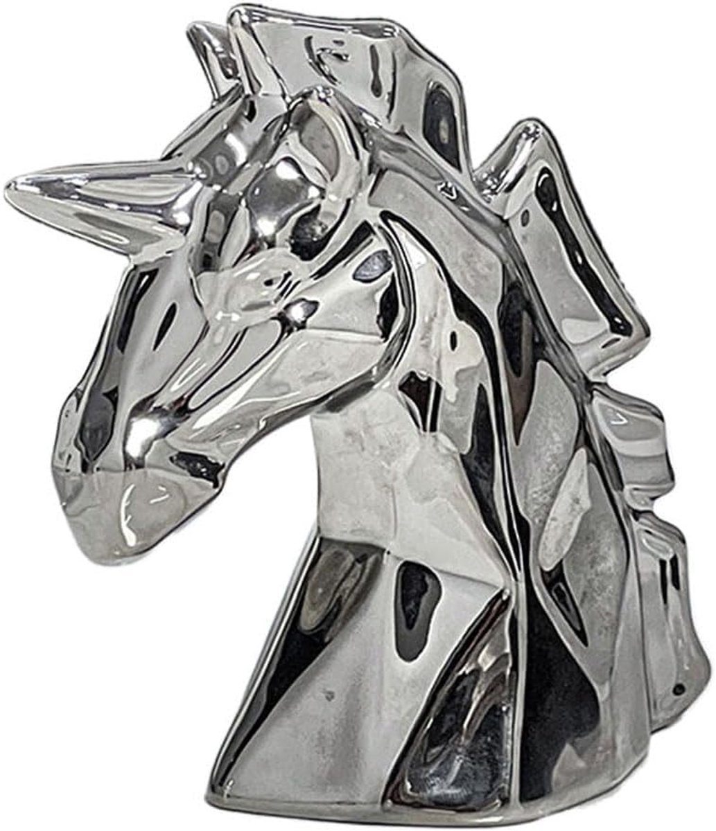 Ceramic Unicorn Sculpture Ornament Unicorn Statue Figure Decor Home Decoration Room Decoration for Living Room, Office - ShopVlot