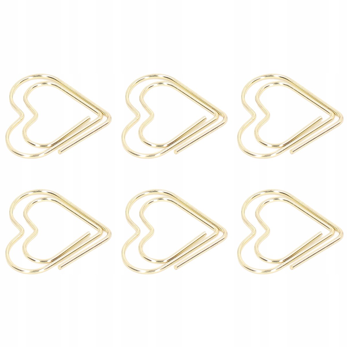 Gearceerde metalen paperclips - Hartvorm, 100 stuks