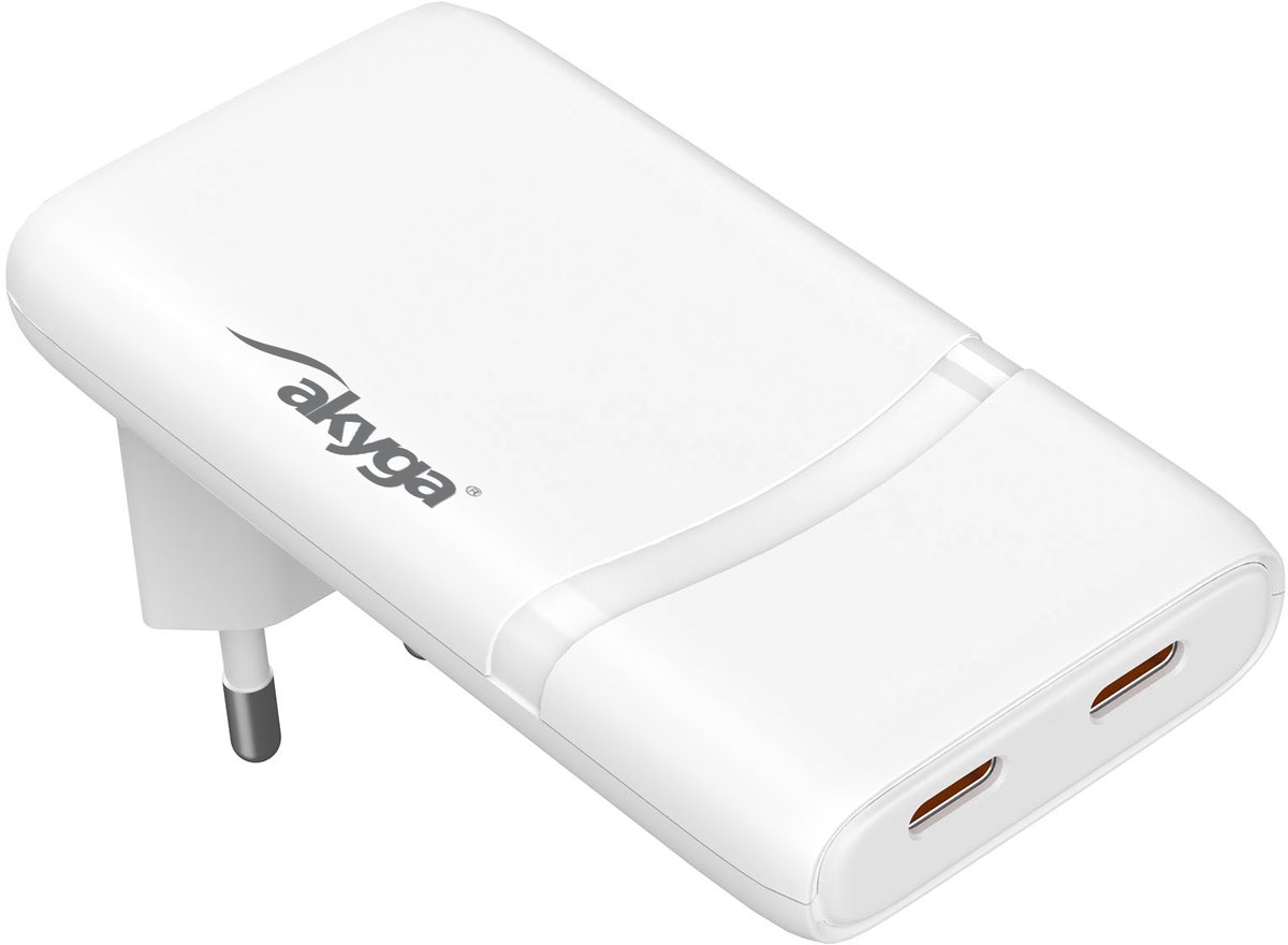 Akyga USB-oplader 65 W USB-C Wit