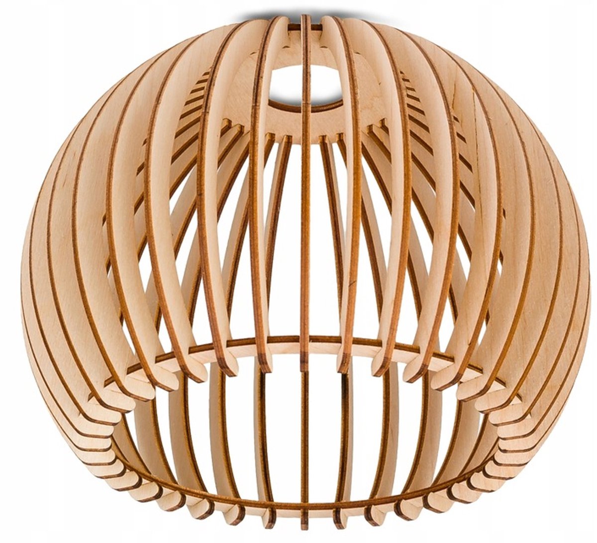 Houten Lampenkap E27 Loft Stijl - Kogelvorm, 23cm