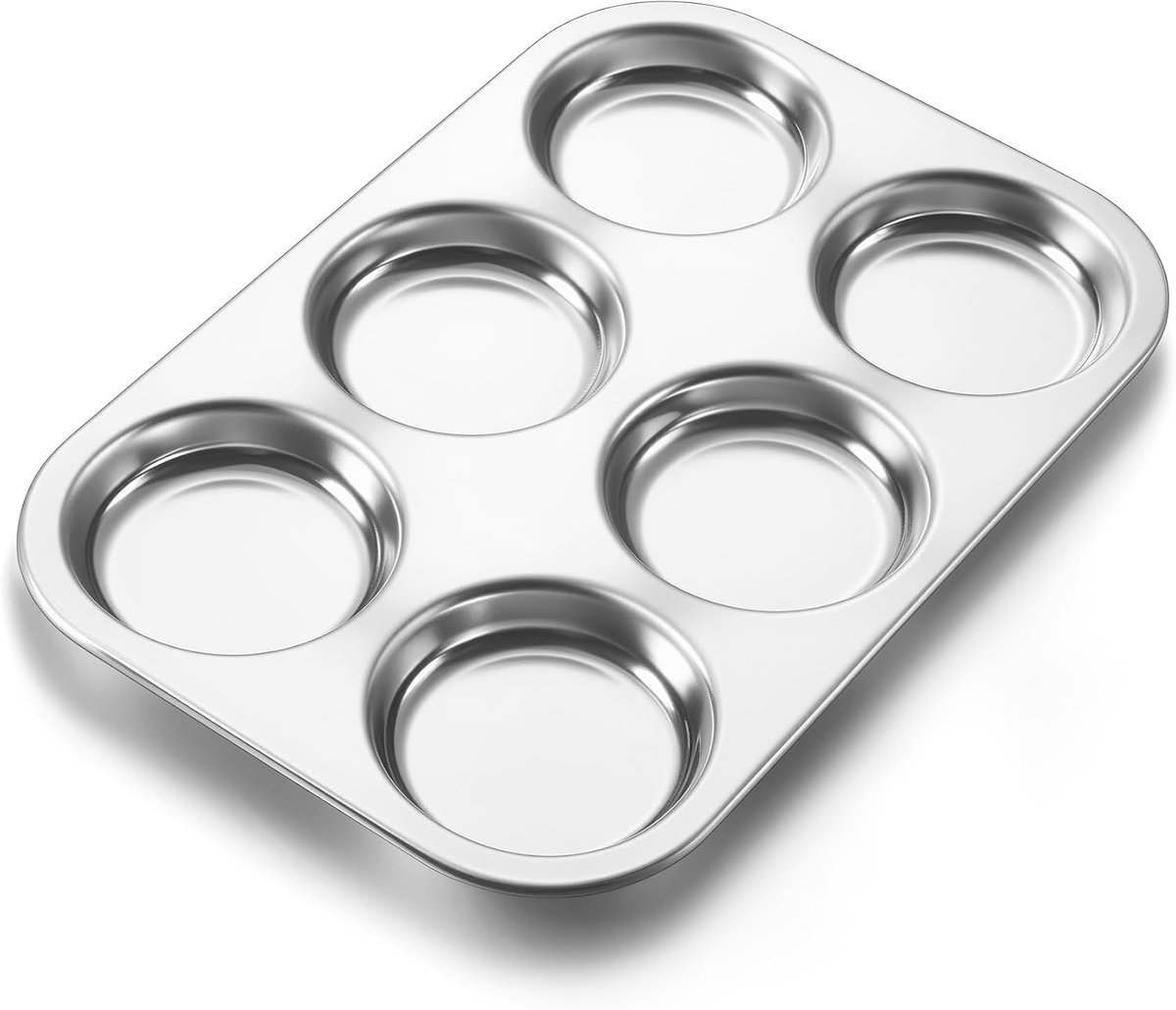 Muffin vorm voor 6 muffins - RVS - Duurzaam en eenvoudig te reinigen - ShopVlot