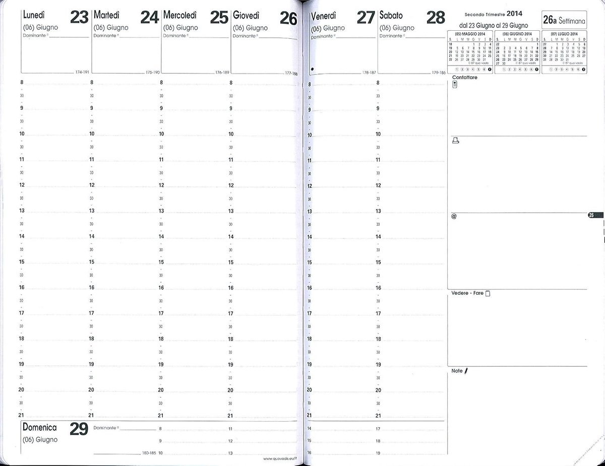 Vervangende weekkalender Quo Vadis Ministro 2020 - A5 formaat - Stijlvol ontwerp - Perfect voor organisatie - ShopVlot