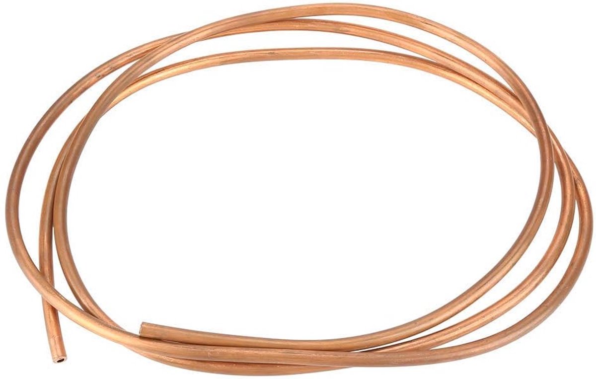 Koperen buis 2M T2 - OD 6mm, ID 4mm - Soepel koper - Ideaal voor koelpijpen - ShopVlot
