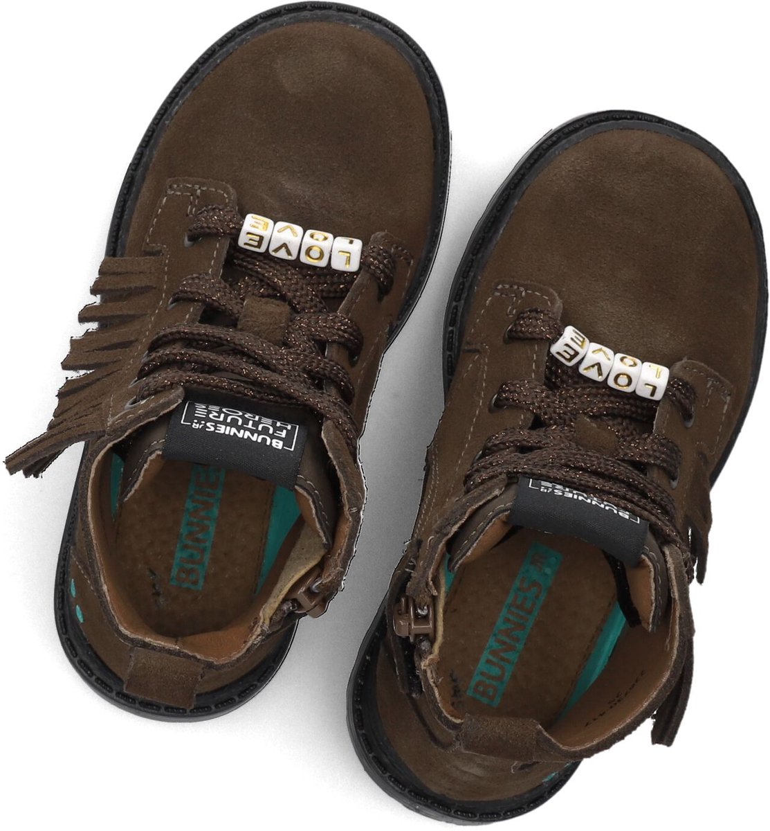 BUNNIESJR Tasha Trail Enkellaarsjes - Enkelboots met rits - Meisjes - Bruin - Maat 29