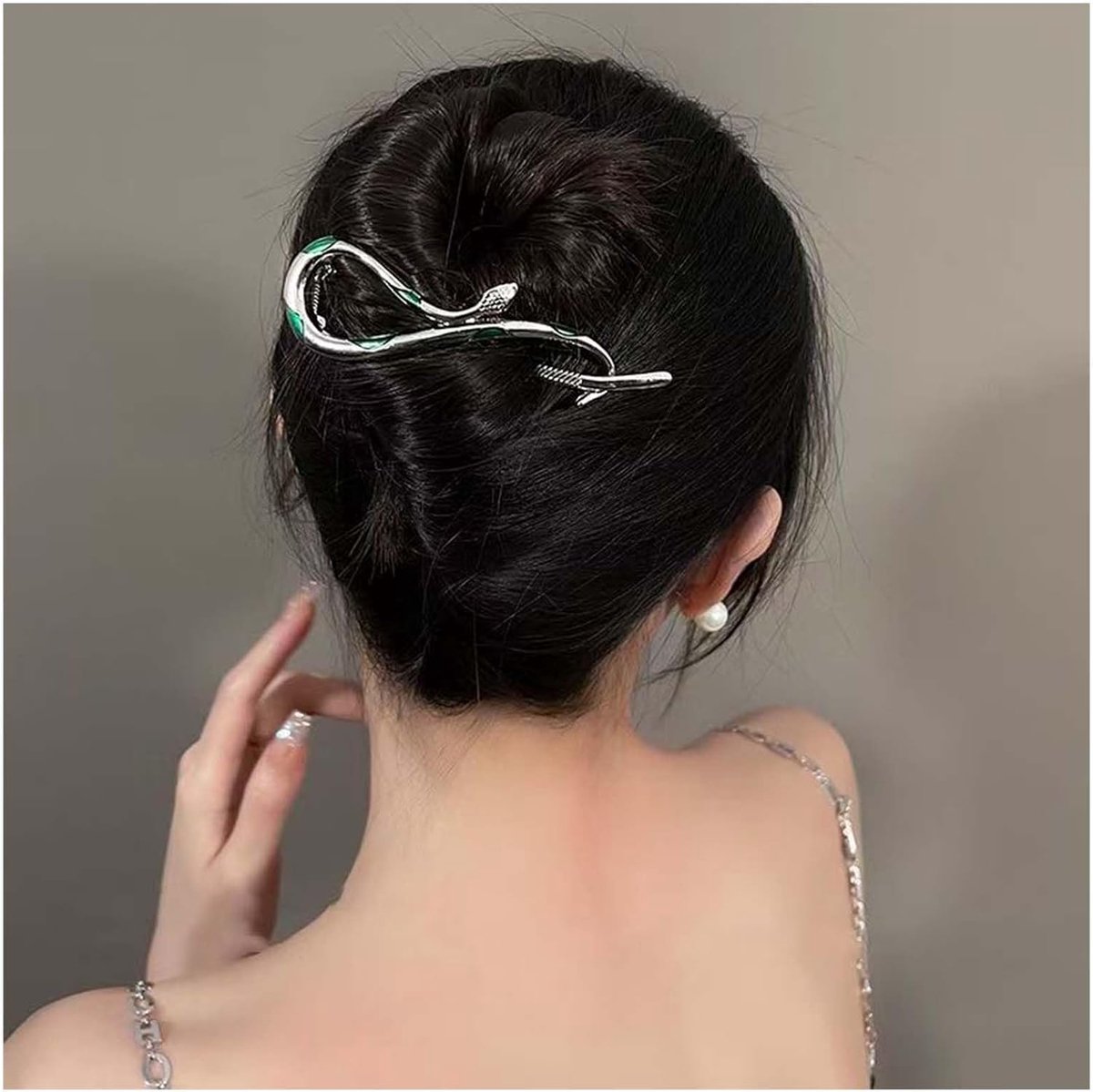 Haarspeld Slang - Zilver - Elastisch Haaraccessoire - Houdt haar stevig op zijn plaats - ShopVlot