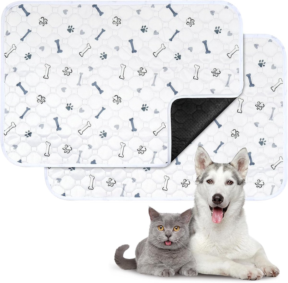 Wasbare puppypads 70 x 100 cm - herbruikbare plaspads - super absorberend - houdt je huis schoon - ShopVlot
