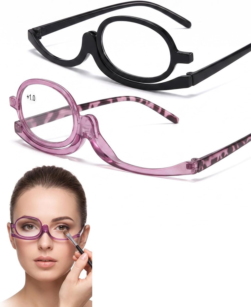 Vergrootbril voor professionele make-up - 2 vergrootglazen - draaibare HD-lens - exacte focus op wimpers - ShopVlot
