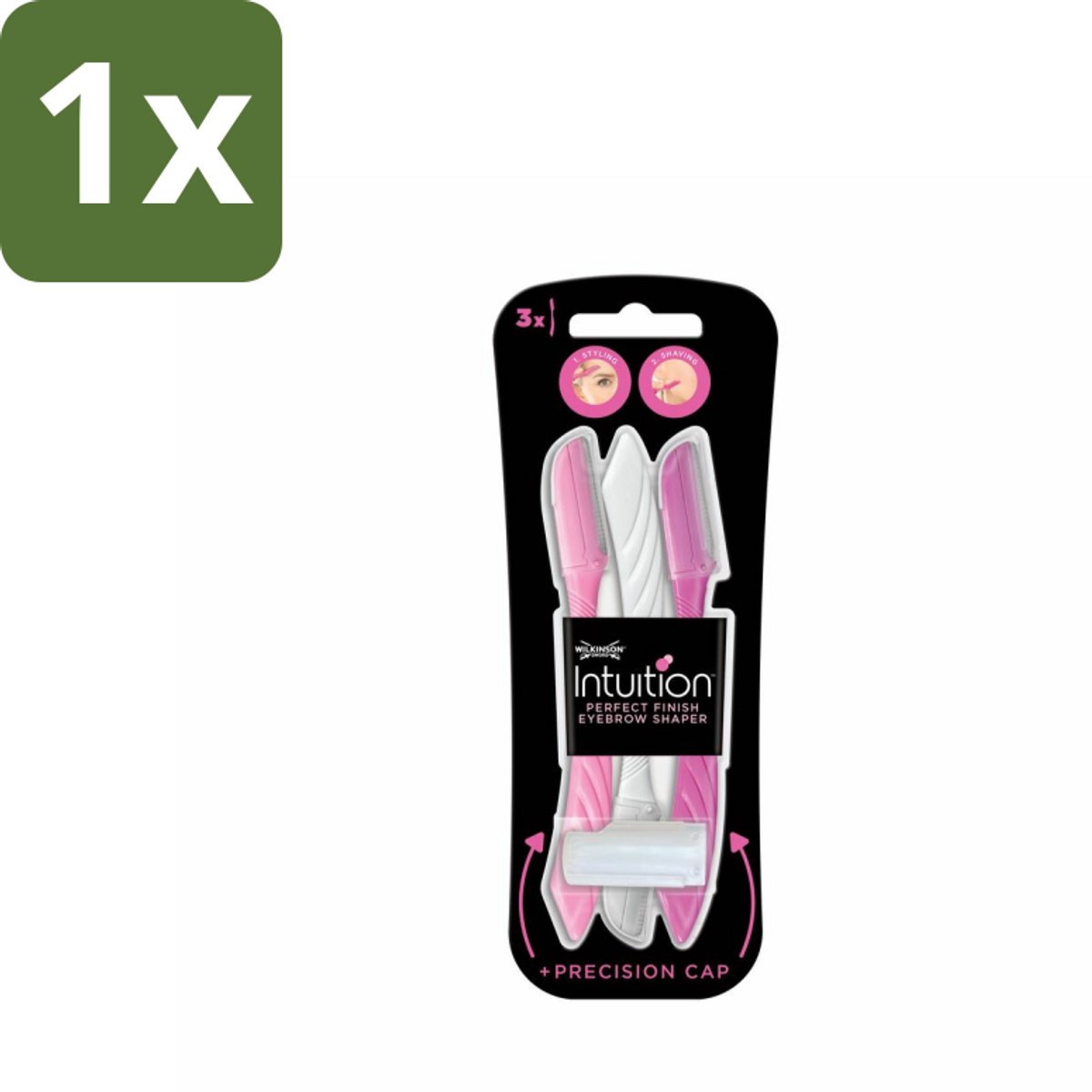 1 x Wilkinson Intuition - Navulmesjes - Wenkbrauw Shaper - Precisie - 3 mesjes - Wenkbrauw Shaper - Wenkbrauw Verwijderen - Haartjes Verwijderen - Exfoliatie - Huid Exfoliatie