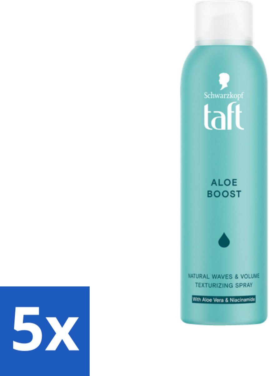 Taft - Texturizing Spray - Aloe Boost - Lichtgewicht volume - 150 ml - Bulkverpakking - 5 stuks