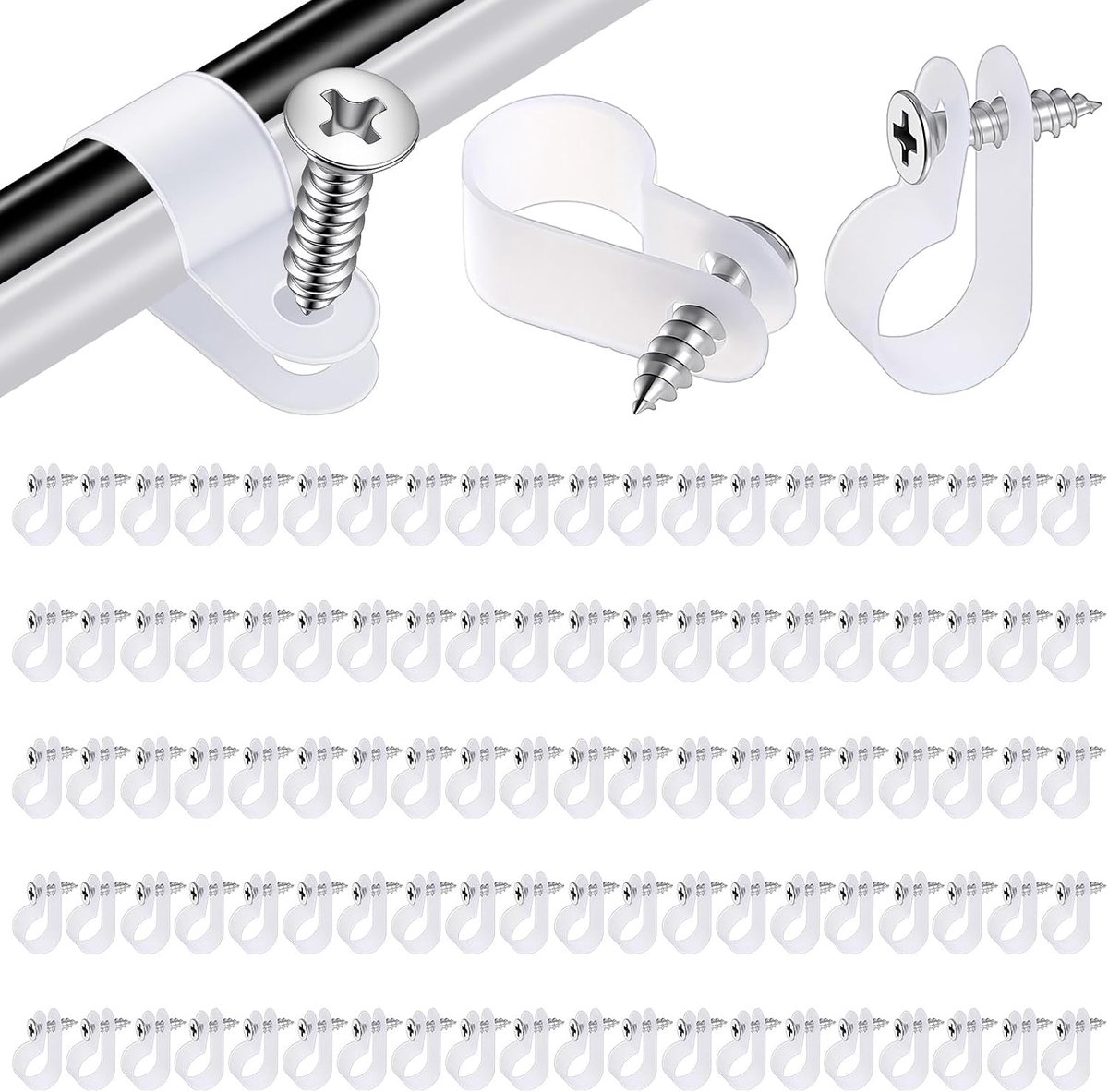 Kabelklemmen 1/2 inch - Nylon - UV-bestendig - Veilige bevestiging van kabels - ShopVlot