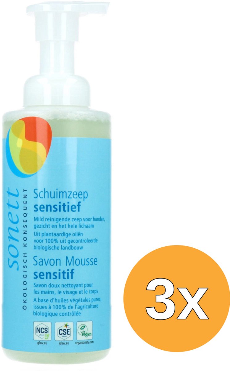 3x Sonett Schuimzeep Sensitive (200 ml)