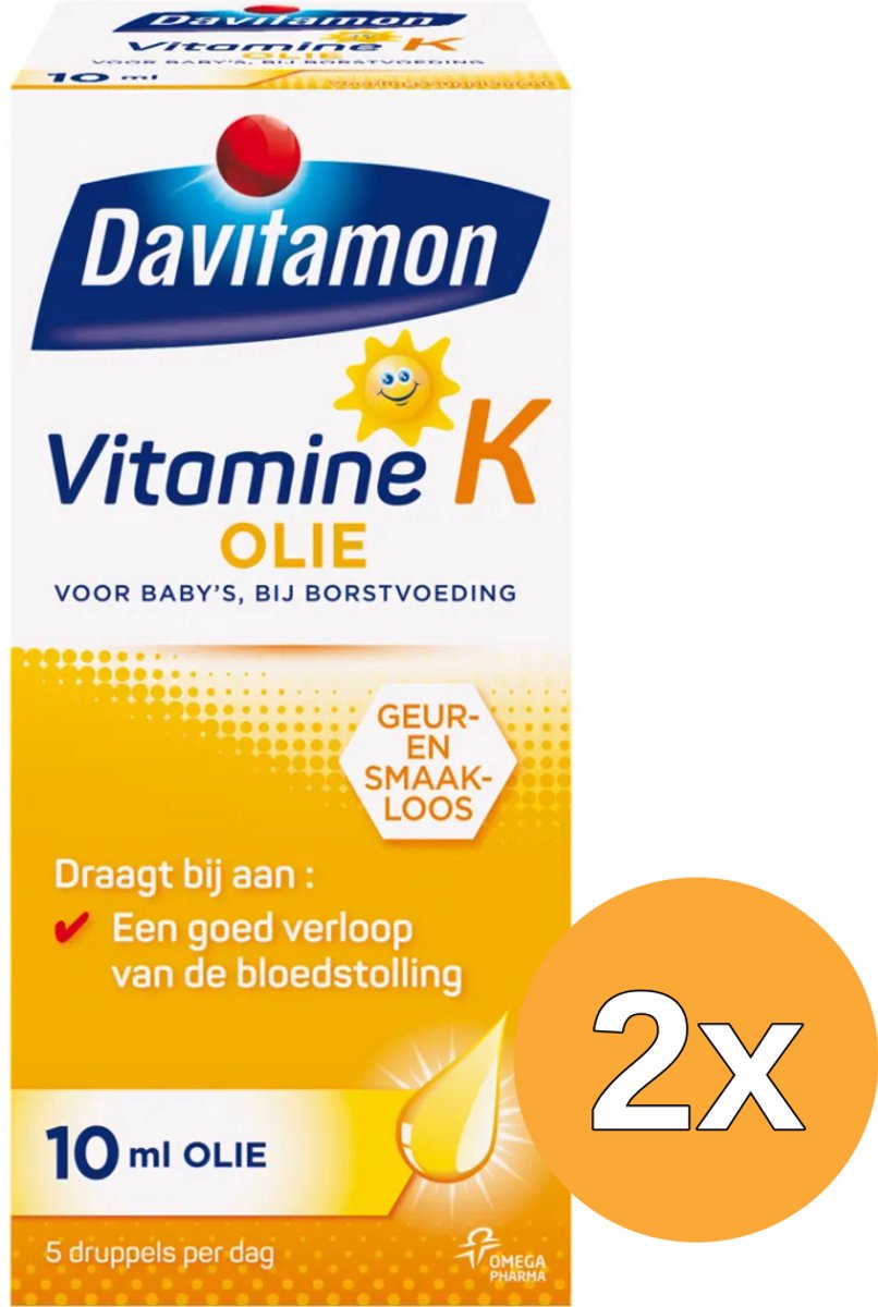 2x Davitamon Vitamine K olie (10 ml)