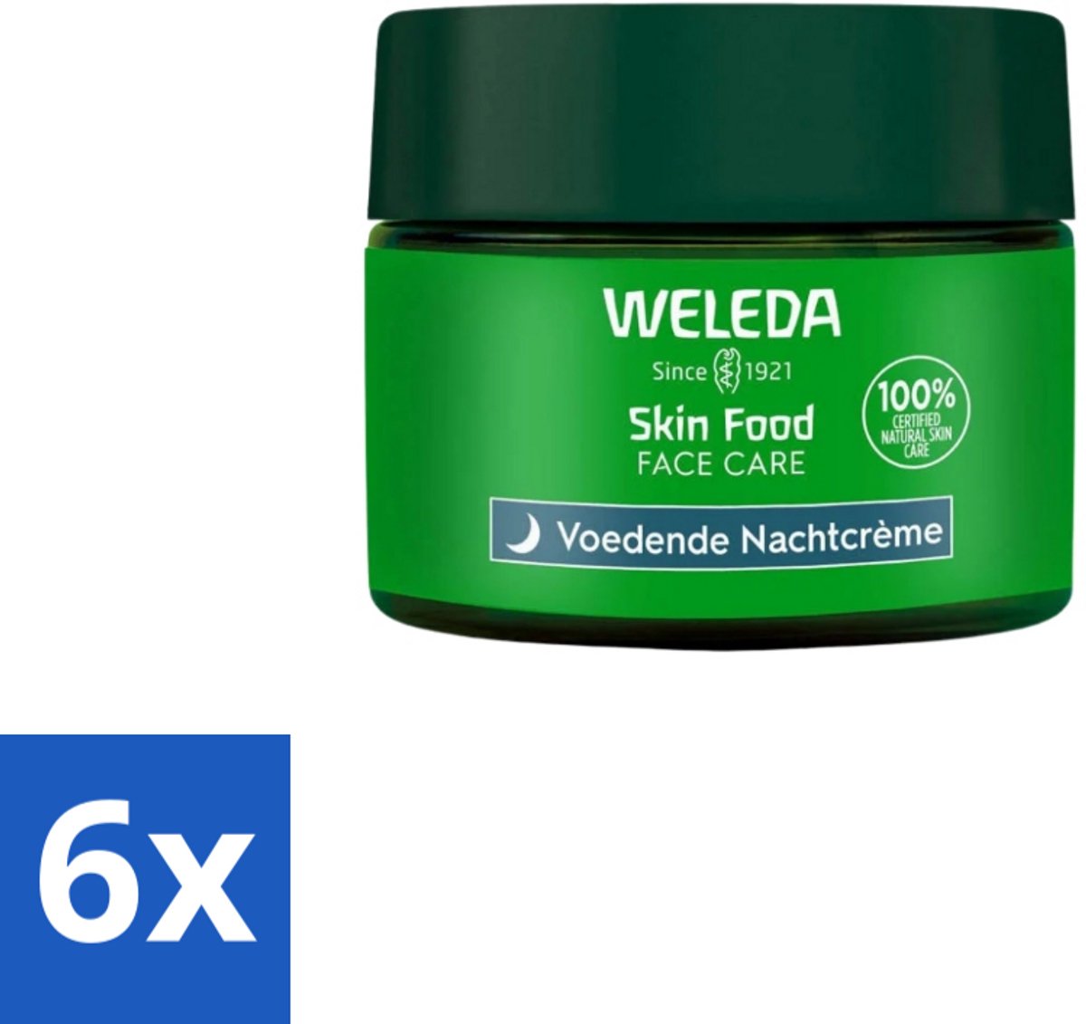 6 x WELEDA - Nachtcrème voedend - Skin Food - 40 ml - Voedende Nachtcreme - Nachtcreme Droge Huid - Natuurlijke Nachtcreme - Biologische Nachtcreme - Weleda
