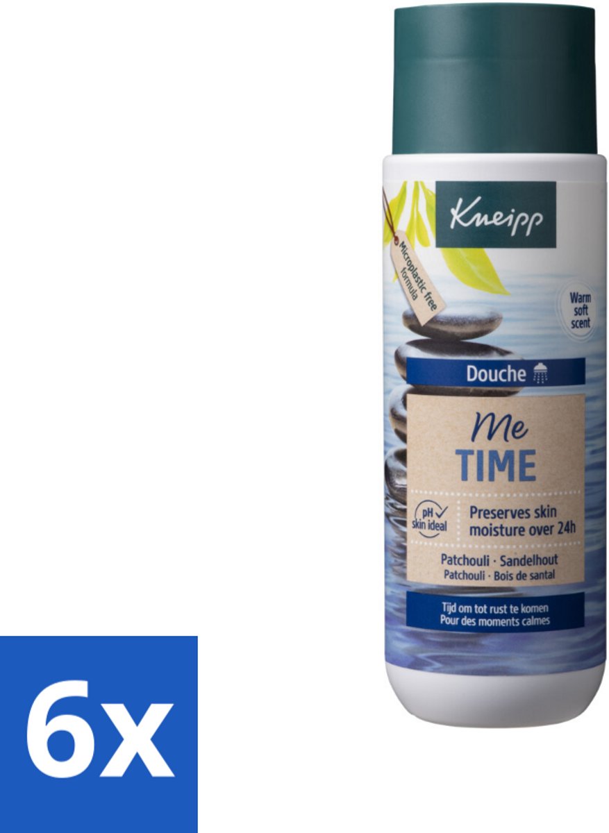 6 x Kneipp - Douchegel - Me-Time - 200 ml - Douchegel - Ontspanning - Patchouli - Sandelhout - Natuurlijke Geur