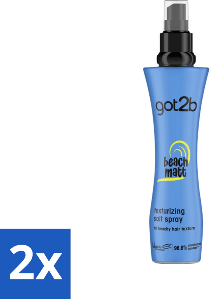 2 x Got2B - Salt Spray - Beach Babe - 200 ml - Strandlook - Zout Spray - Textuur - Volume - Natuurlijke Look
