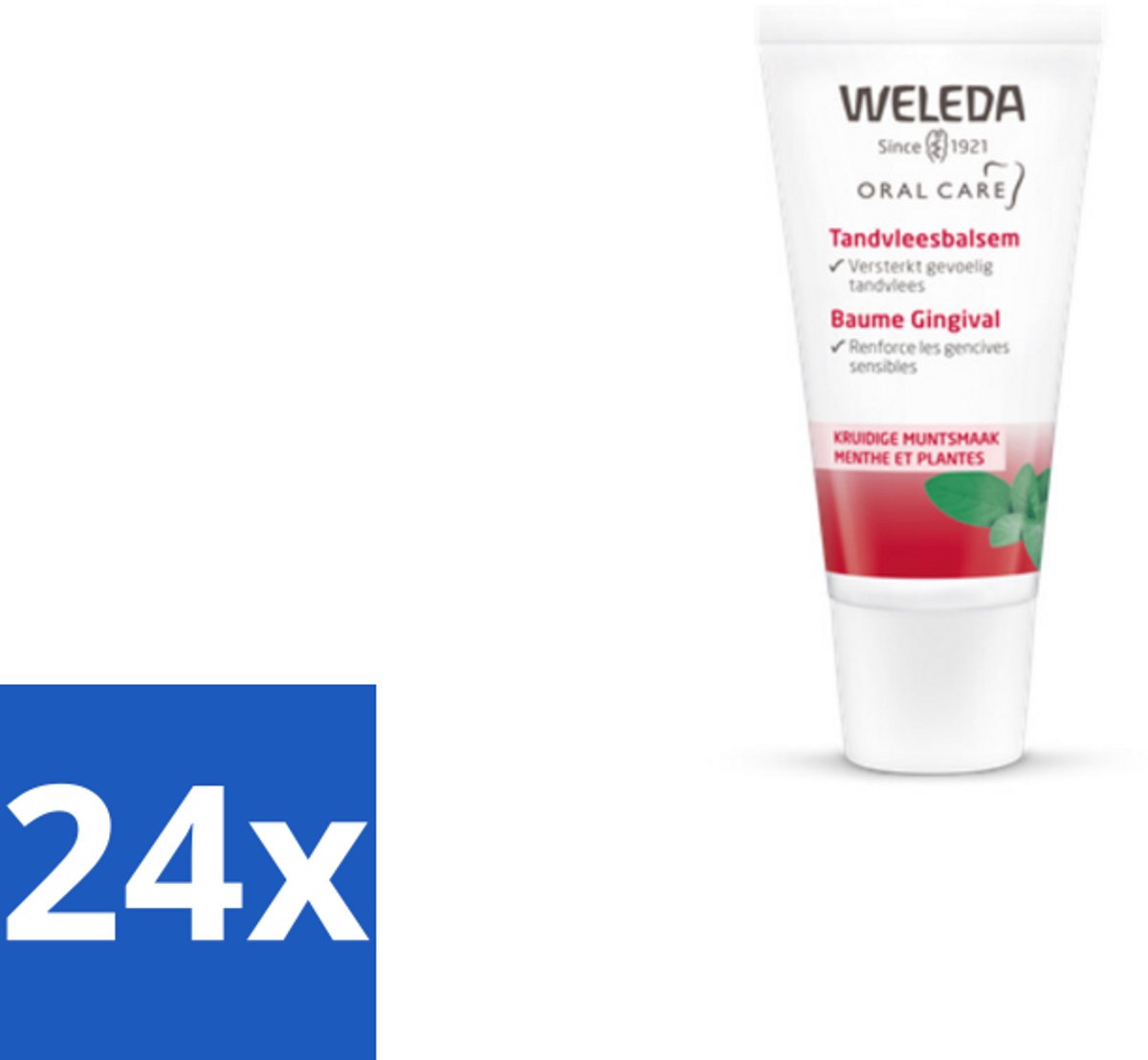 24 x WELEDA - Tandvleesbalsem - 30 ml - Tandvleesbalsem - Tandvleesverzorging - Gevoelig Tandvlees - Rood Tandvlees - Natuurlijke Tandvleesbalsem