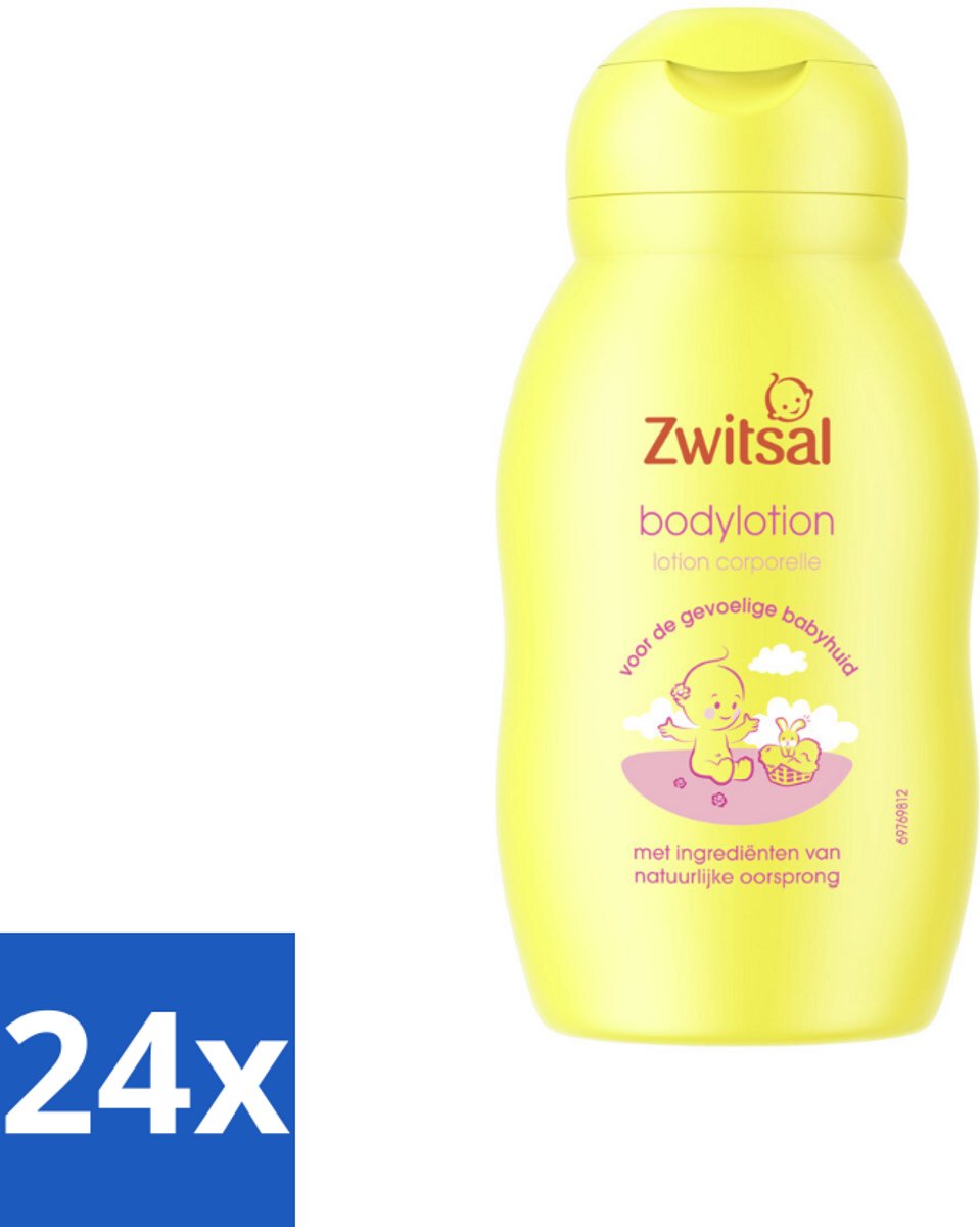 24 x Zwitsal - Verzorgende Bodylotion - Gevoelige Babyhuid - 75 ml - Babylotion - Babyhuid - Hydraterende Lotion - Zachte Lotion - Gevoelige Babyhuid