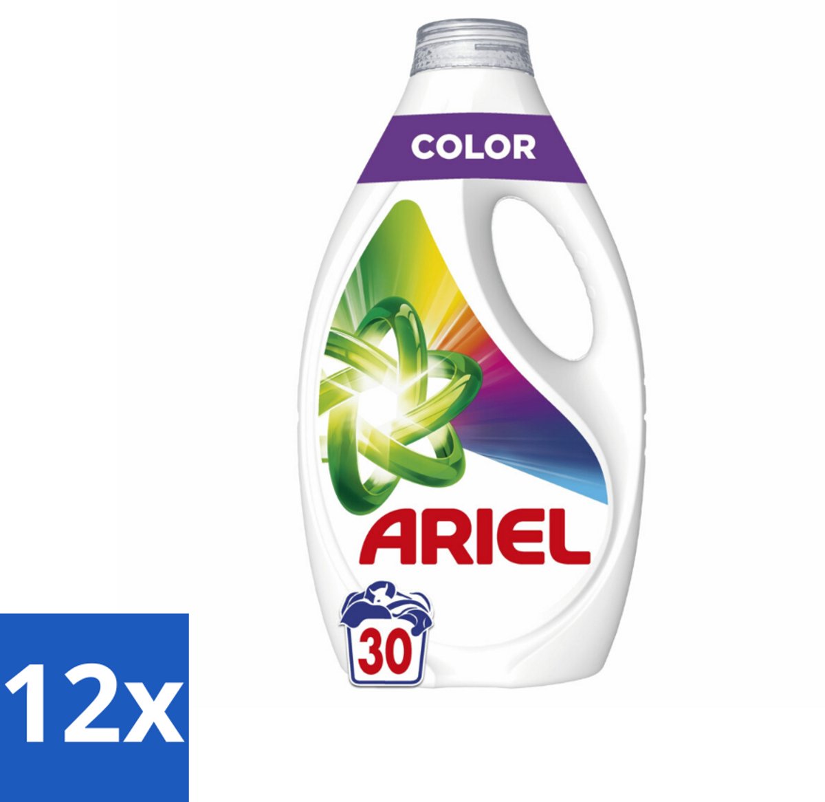 12 x Ariel - Vloeibaar Wasmiddel - Color - 30 Wasbeurten - 1350 ml - Wasmiddel - Ariel - Kleurwas - Vlekkenverwijderaar - Wasformule