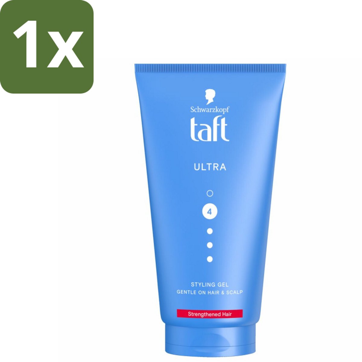 1 x Taft - Ultra 4 - Styling Gel - Stevige fixatie - 150 ml - Haargel - Styling Gel - Stevige Fixatie - Arginine Kracht Formule - Haartype