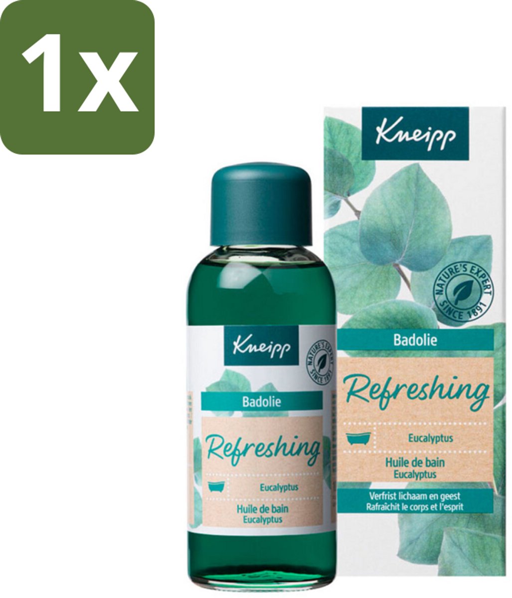 1 x Kneipp - Badolie - Mint Eucalyptus - 100 ml - Badolie Mint Eucalyptus - Eucalyptusolie Bad - Aromatherapie Bad - Verfrissend Bad - Badolie Voor Vermoeidheid