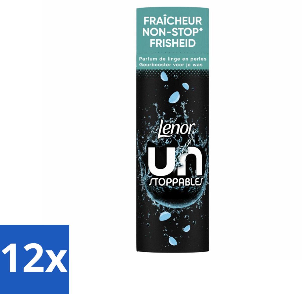 12 x Lenor Unstoppables - Geurbooster - Fris - Non-Stop Frisheid - 19 Wasbeurten - Lenor Unstoppables - Geurversterker - Wasgeur - Langdurige Geur - Frisse Geur