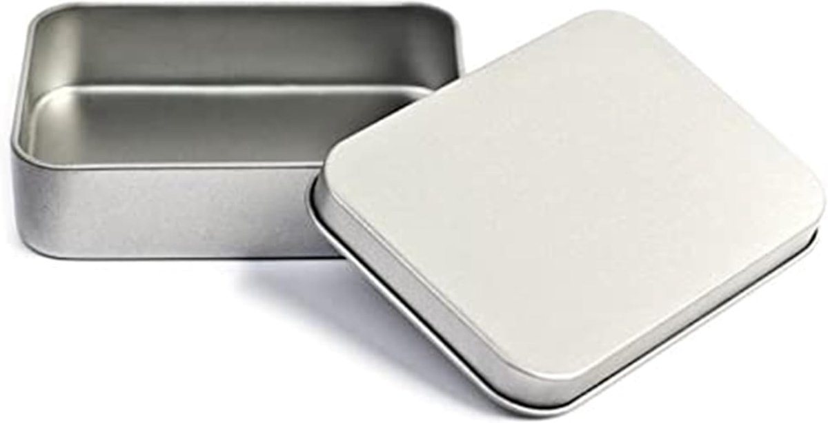 Speelkaartenbox - Zilver - 1x Box - Metalen Opbergdoos voor Speelkaarten - Voor Kaartspellen en Huishoudelijke Artikelen
