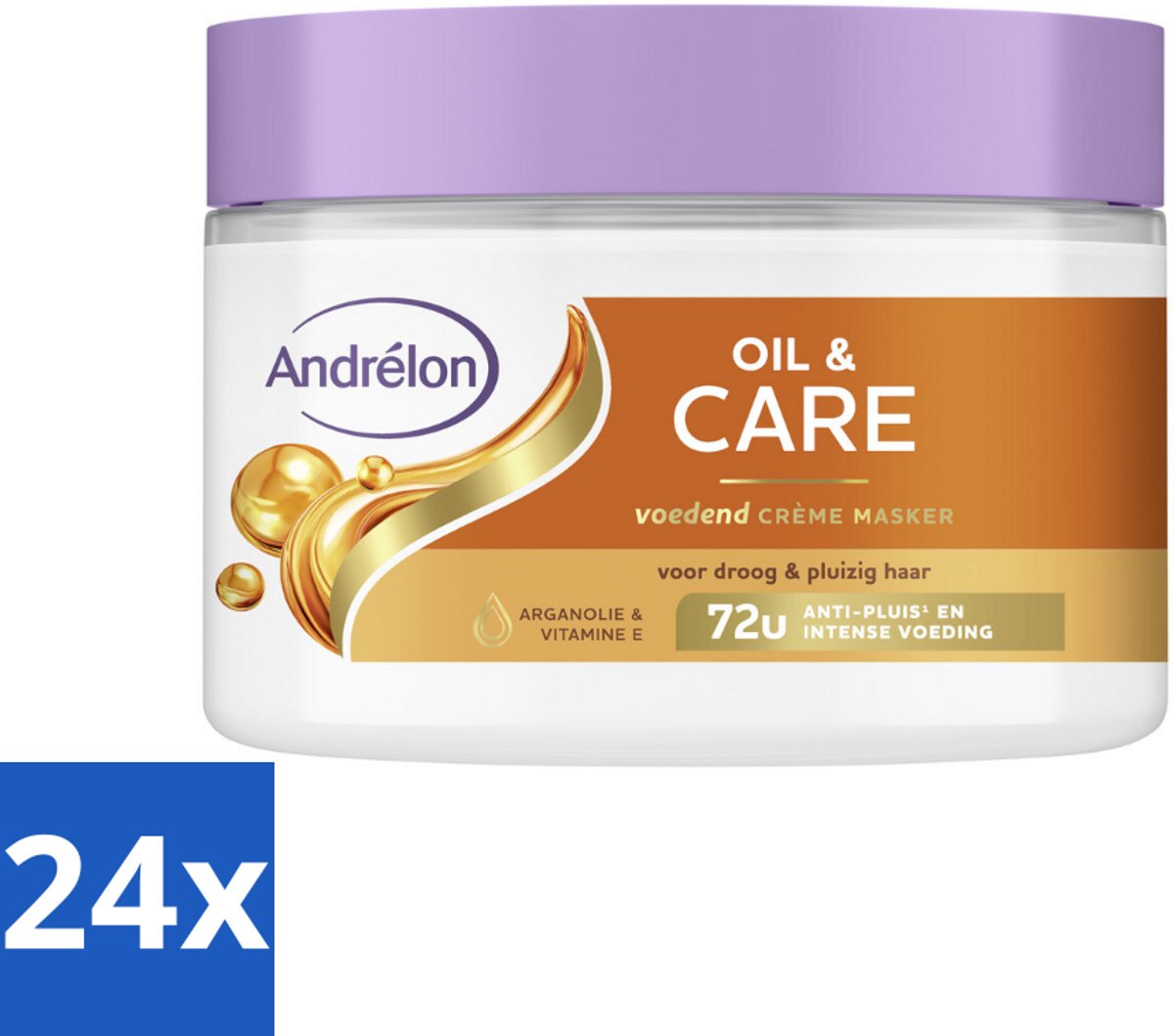 Andrélon – Crème Haarmasker – Oil & Care – 300 ml - Voordeelverpakking - 24 stuks