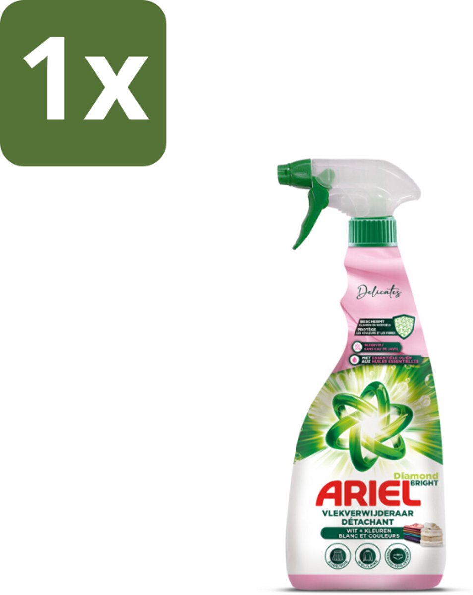 1 x Ariel - Vlekkenverwijderaar - Delicate & Wool Spray - 750 ml - Vlekkenverwijderaar Zijde - Vlekkenverwijderaar Wol - Vlekkenverwijderaar Babykleding - Vlekkenverwijderaar Delicate Stoffen - Vlekkenverwijderaar Zonder Bleek