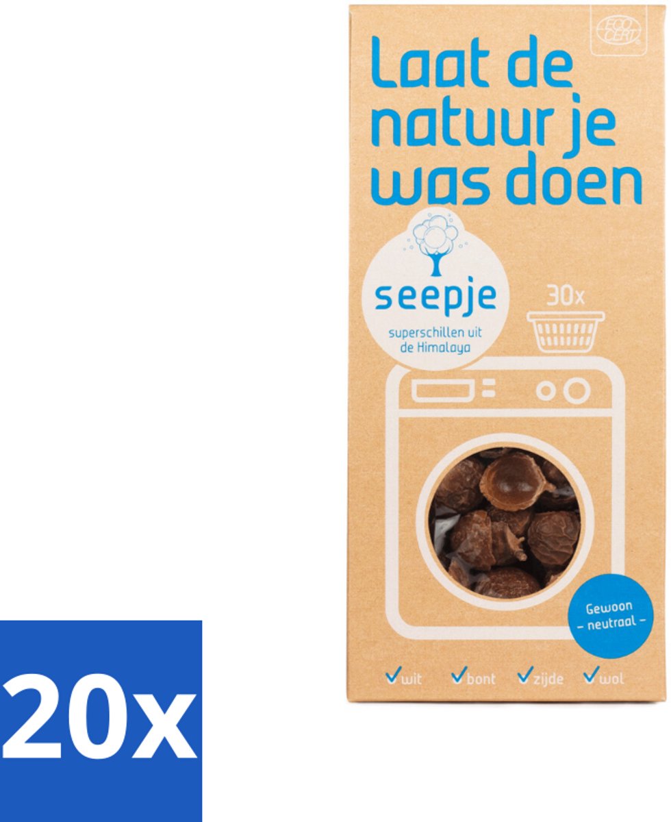 Seepje - Wasmiddel - Milieuvriendelijk & Zeer Zacht - 'Gewoon neutraal' - 150 gr - Bulkverpakking - 20 stuks