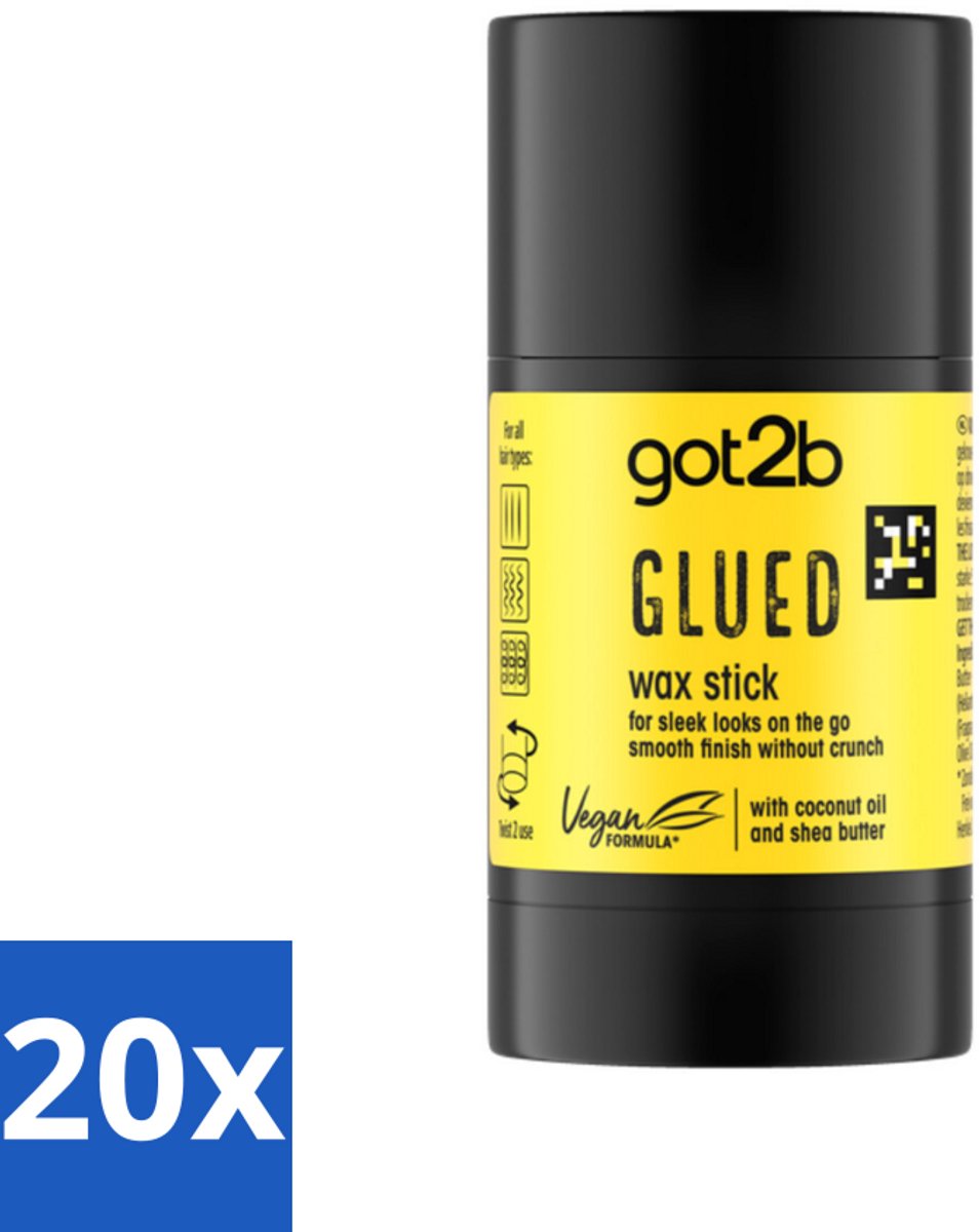 20 x Got2B - Wax Stick - Glued - 50 g - Haartype - Strak Haar - Wax Stick - Fixatie - Hold