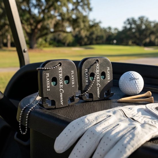 Golf Score Teller Zwart – Slagenteller voor 2 Spelers – Draagbare Golf Score Indicator – 2 Cijferige Golf Score Teller – Golf Trainingsmateriaal – Set van 2 Stuks van GOLF — afbeelding 5