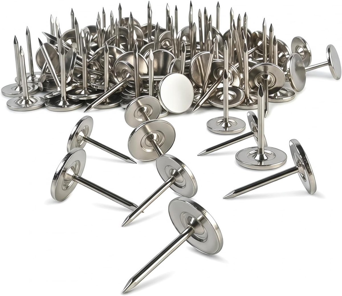 100 stuks rijstpunaises met kop, punaises met opbergdoos, 16 mm pinnaalden, nietjes, reisdoeleinden, decoratieve - ShopVlot