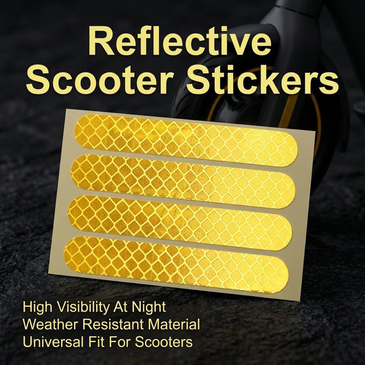 Set van 4 reflecterende stickers voor Ninebot Max G30 elektrische scooter - ShopVlot