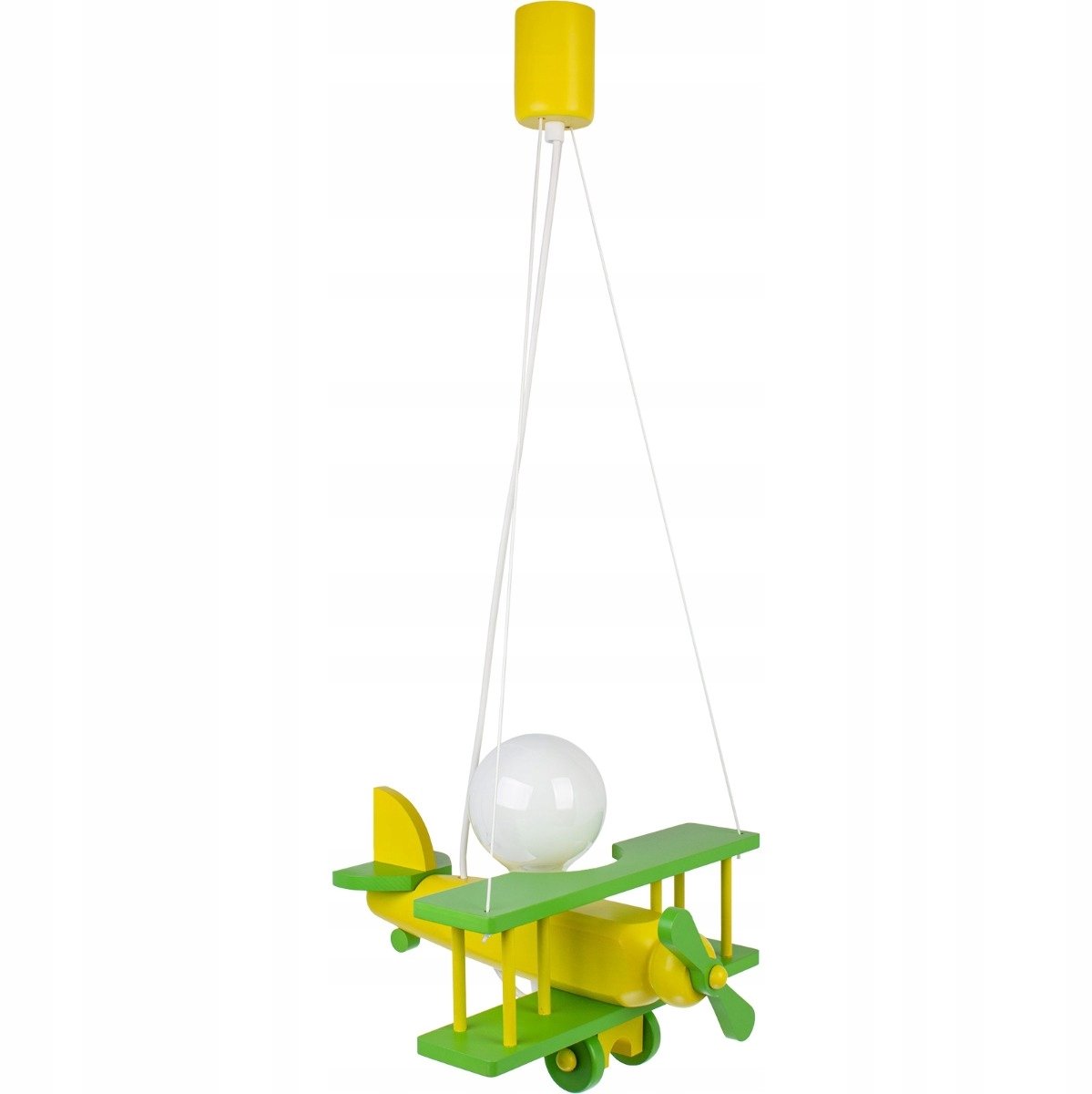 Hellux Vliegtuig Hanglamp Groen Hout E27 IP20 70cm