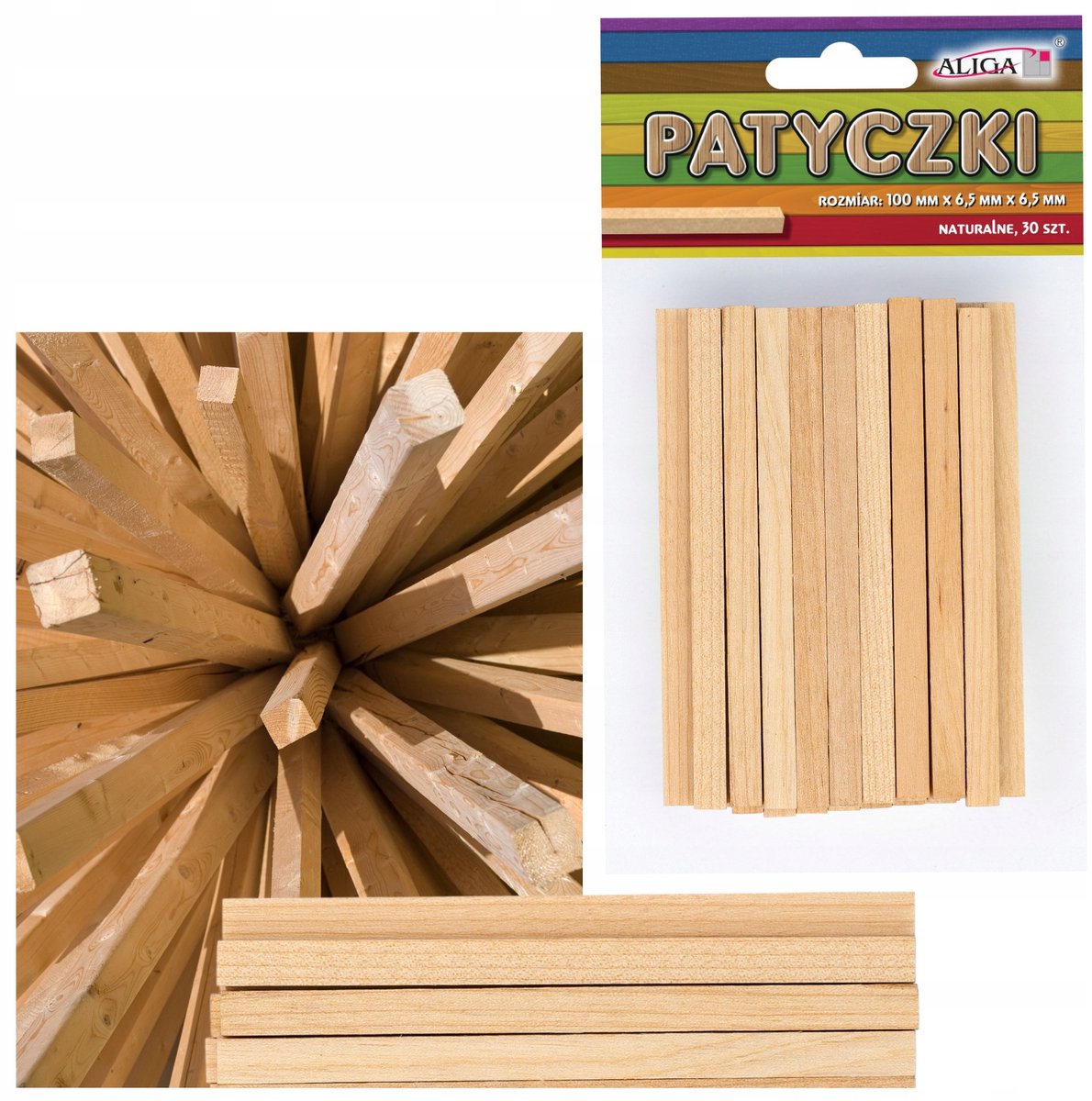 30x Houten Stokjes 100mm - Natuurlijk Hout voor Knutselen & Scrapbooking