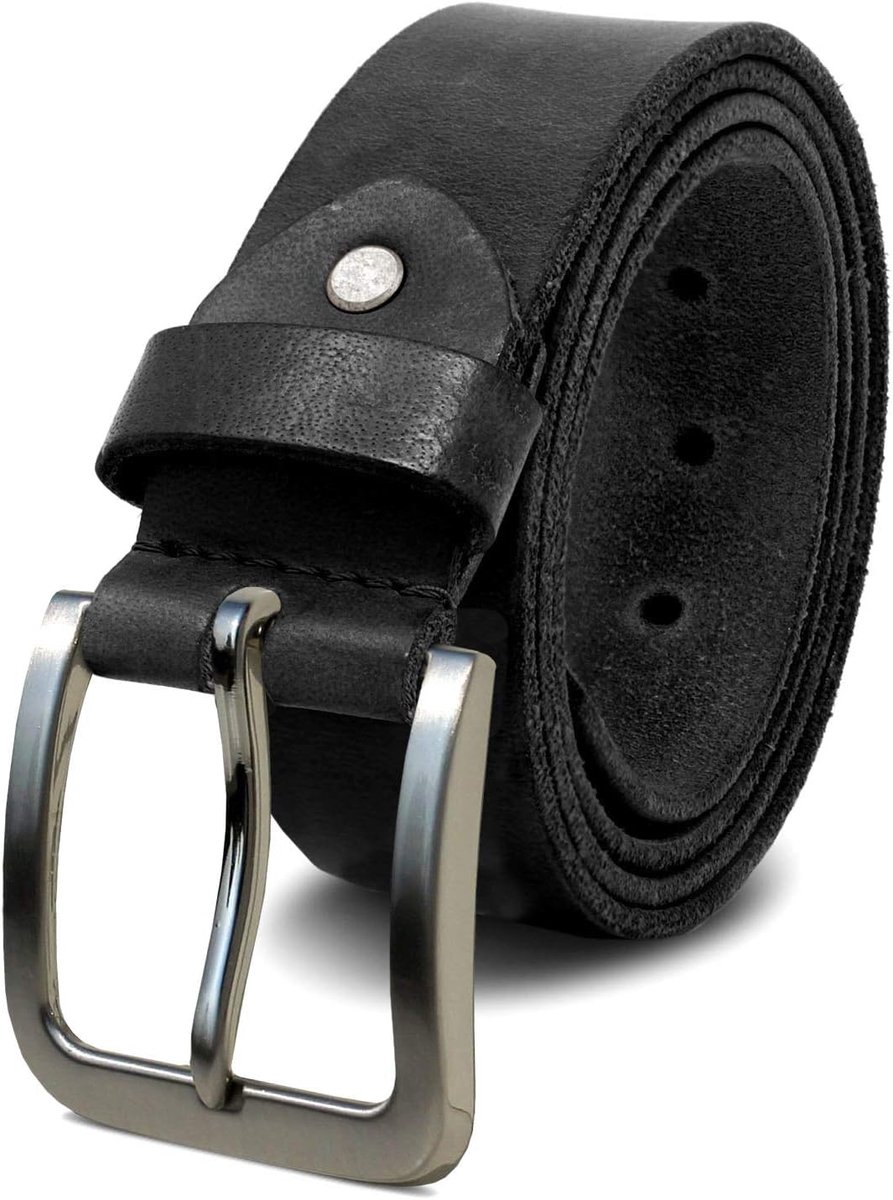 ROYALZ Leather Belt for men made of sturdy 4mm Buffleather, Full Leather men's belt - ShopVlot