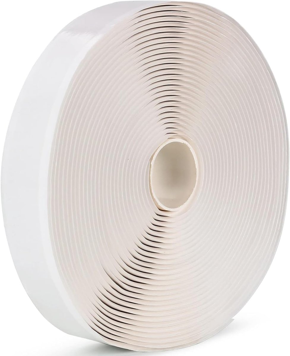 LLPT Butyl Tape Self Adhesive Waterproof Tape Repair Adhesive Tape White Ideal for RV Windows, Boat Sealing and EPDM - ShopVlot