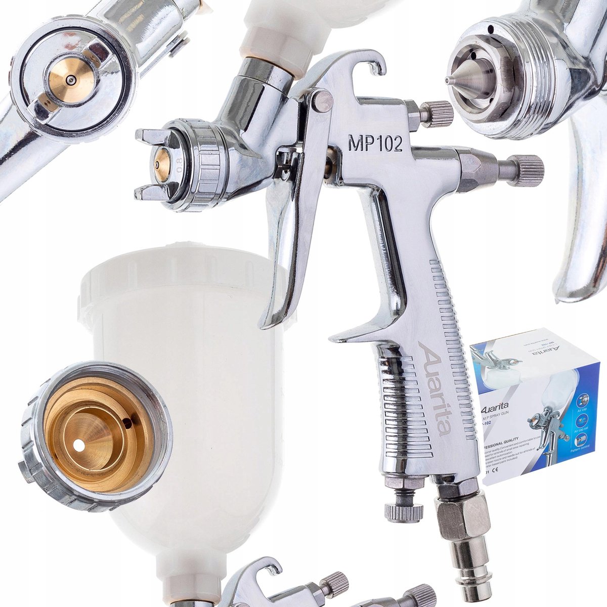 AUARITA Mini LVMP Verfspuit 1.0mm 250ml voor Autoreparaties