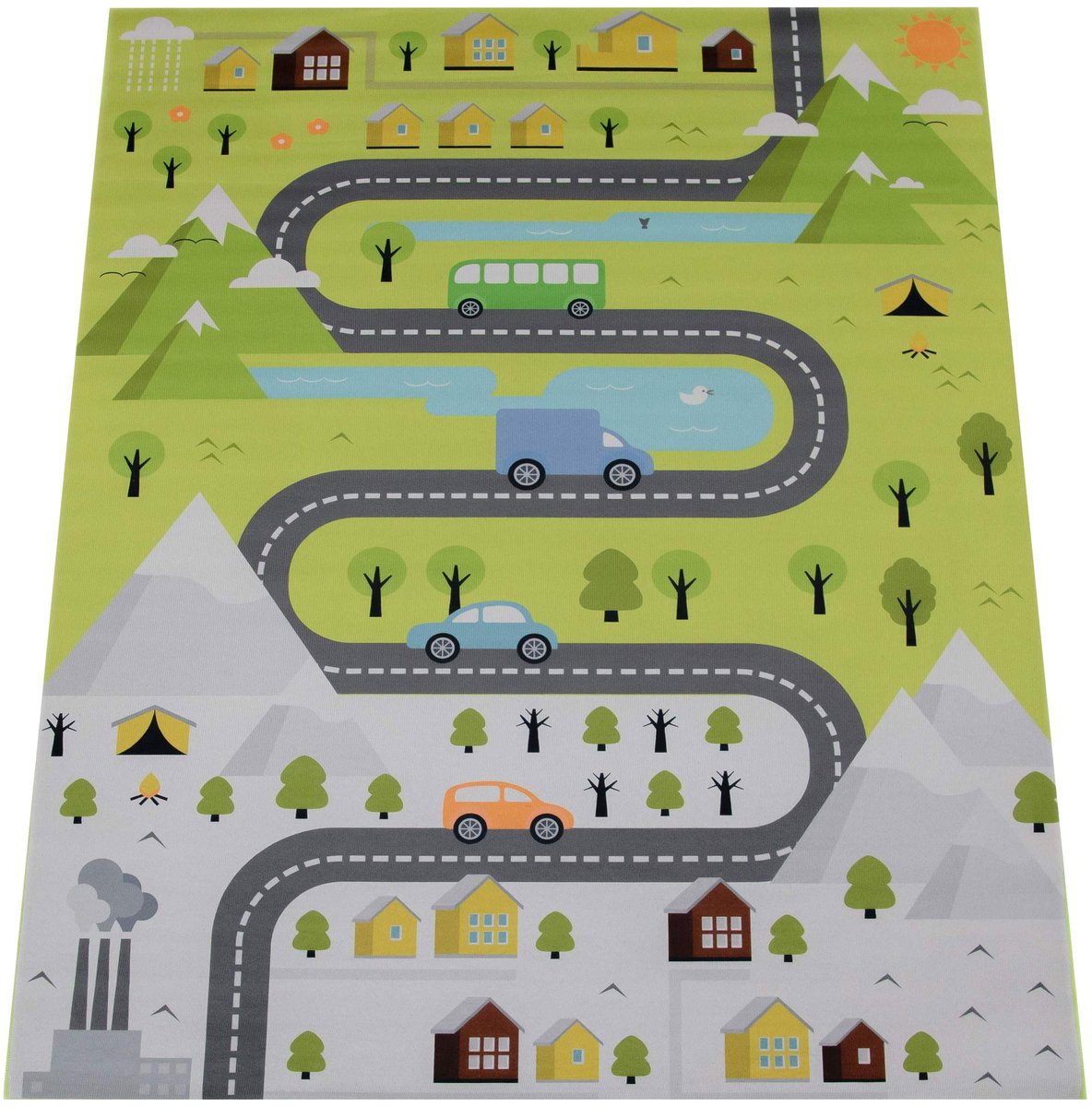 Kinderkamer Vloerkleed Weg & Bos 2x3m - Zacht & Antislip