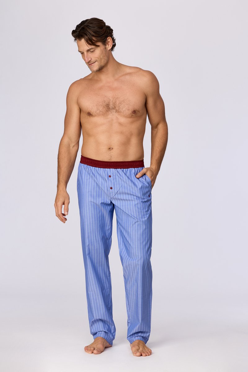 Woody Jongens-Heren boxer blauwe streep - maat 164/14J