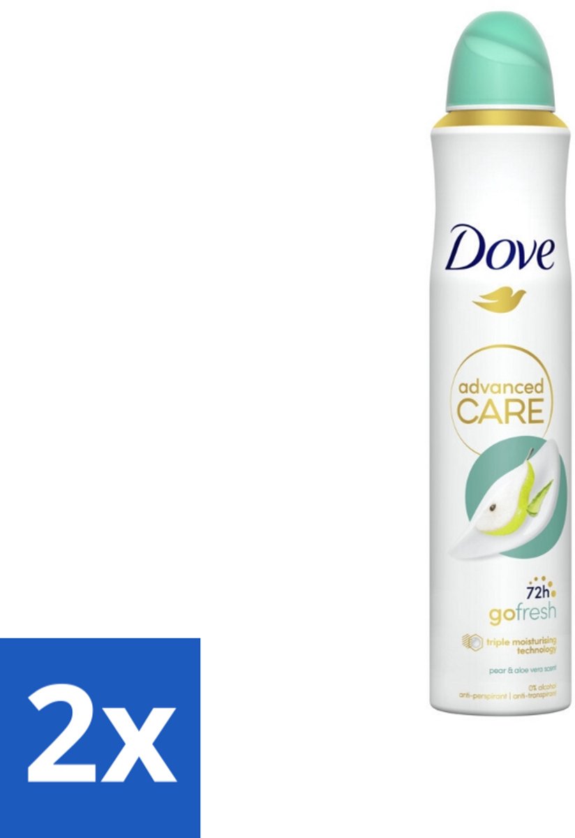 Dove Deodorant Spray - Peer & Aloë Vera - 200 ml - Voordeelverpakking - 2 stuks