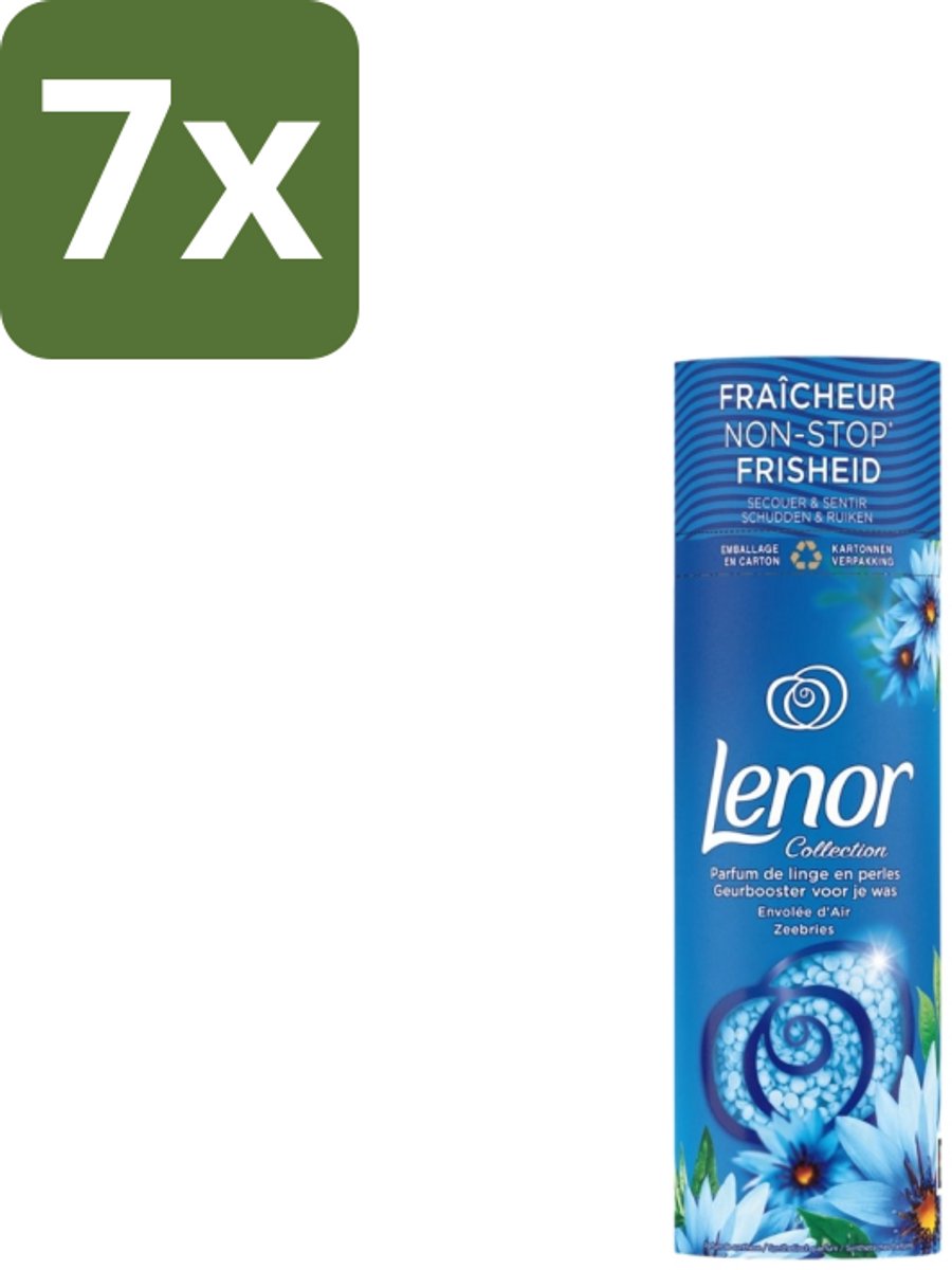 Lenor - Geurbooster - Zeebries - Non-Stop Frisheid - 19 Wasbeurten - Bulkverpakking - 7 stuks