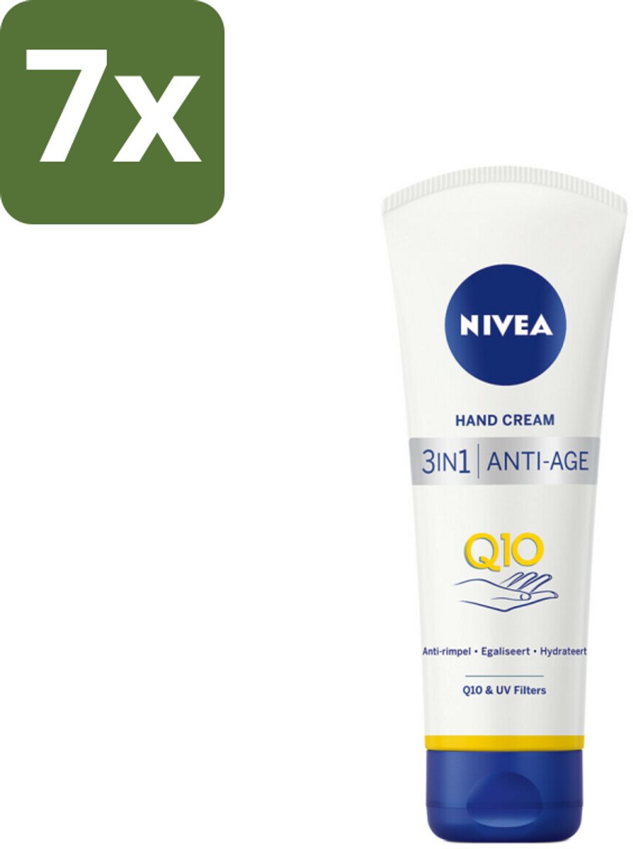 NIVEA - Handcrème - 3-in-1 Q10 Anti-Veroudering - Anti-rimpel - Egaliseert - Hydrateert - 100 ml - Bulkverpakking - 7 stuks