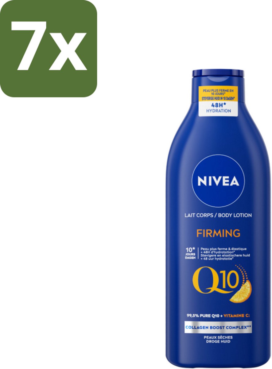Nivea - Q10 - Verstevigende Bodylotion - Vitamine C - 48 uur Hydratatie - Voor Droge Huid - 400 ml - Bulkverpakking - 7 stuks